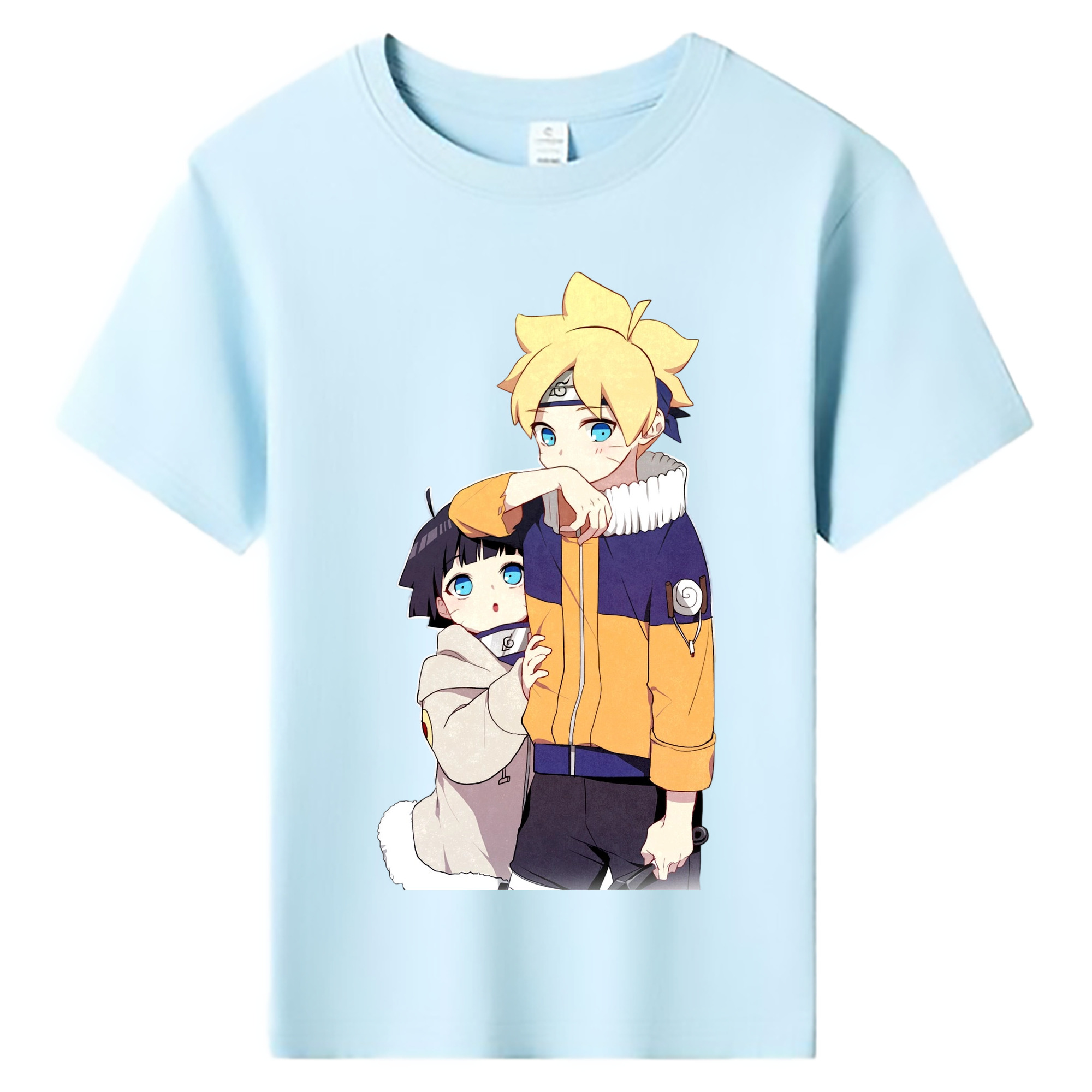 （画像用） NARUTO -ナルト- うずまき ボルト Uzumaki Boruto 綿100％キッズTシャツ（フロントプリント）